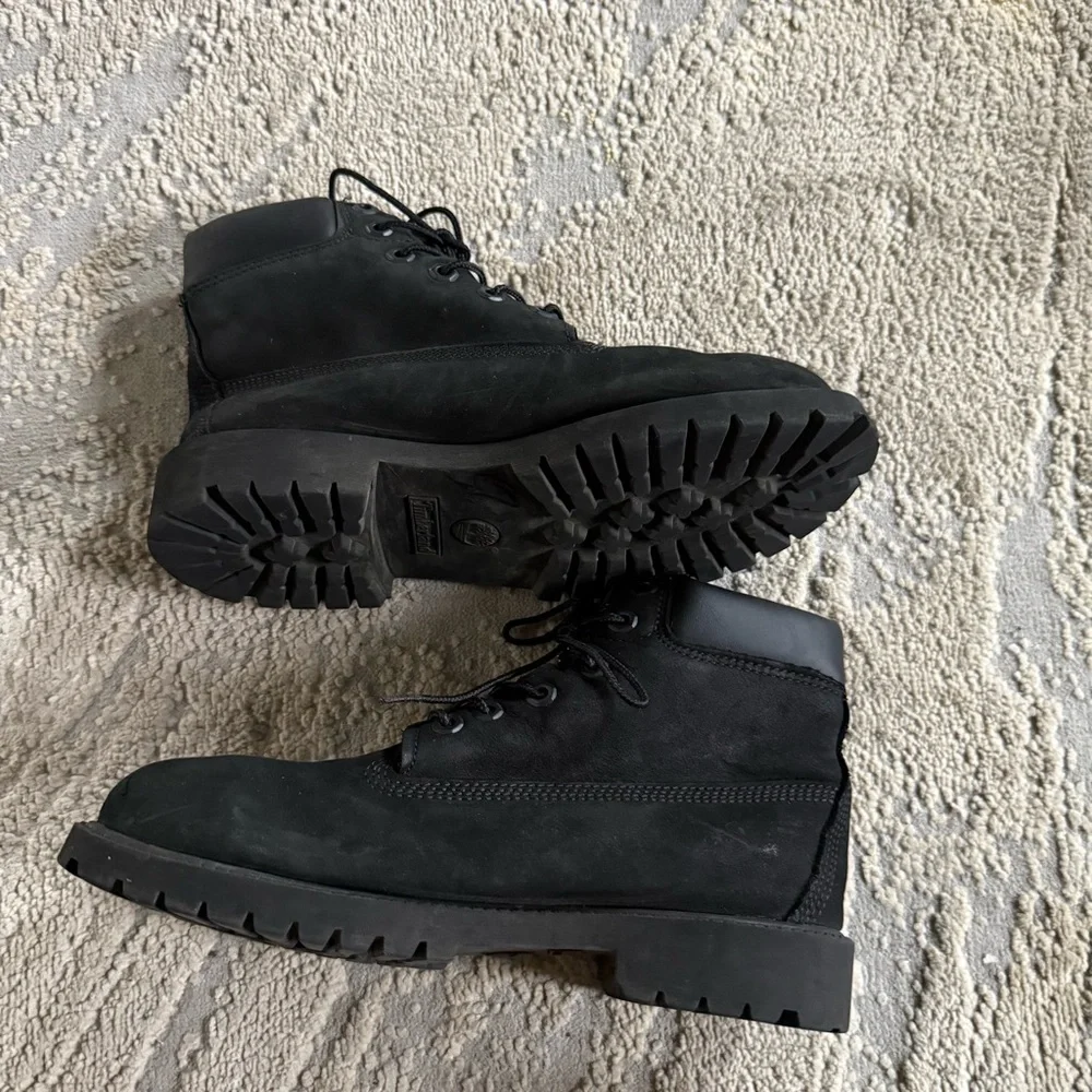 Timberland black boots lace up suede leather Primaloft insulation waterproof 6.5